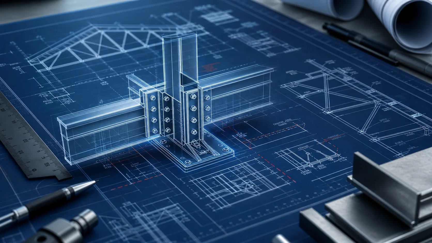 Detaliu de proiectare pentru imbinari metalice