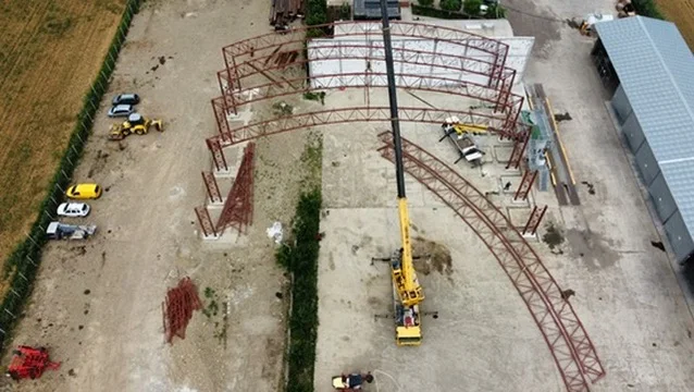 HALĂ MOLDOVA FARMING - arce metalice montate cu macara